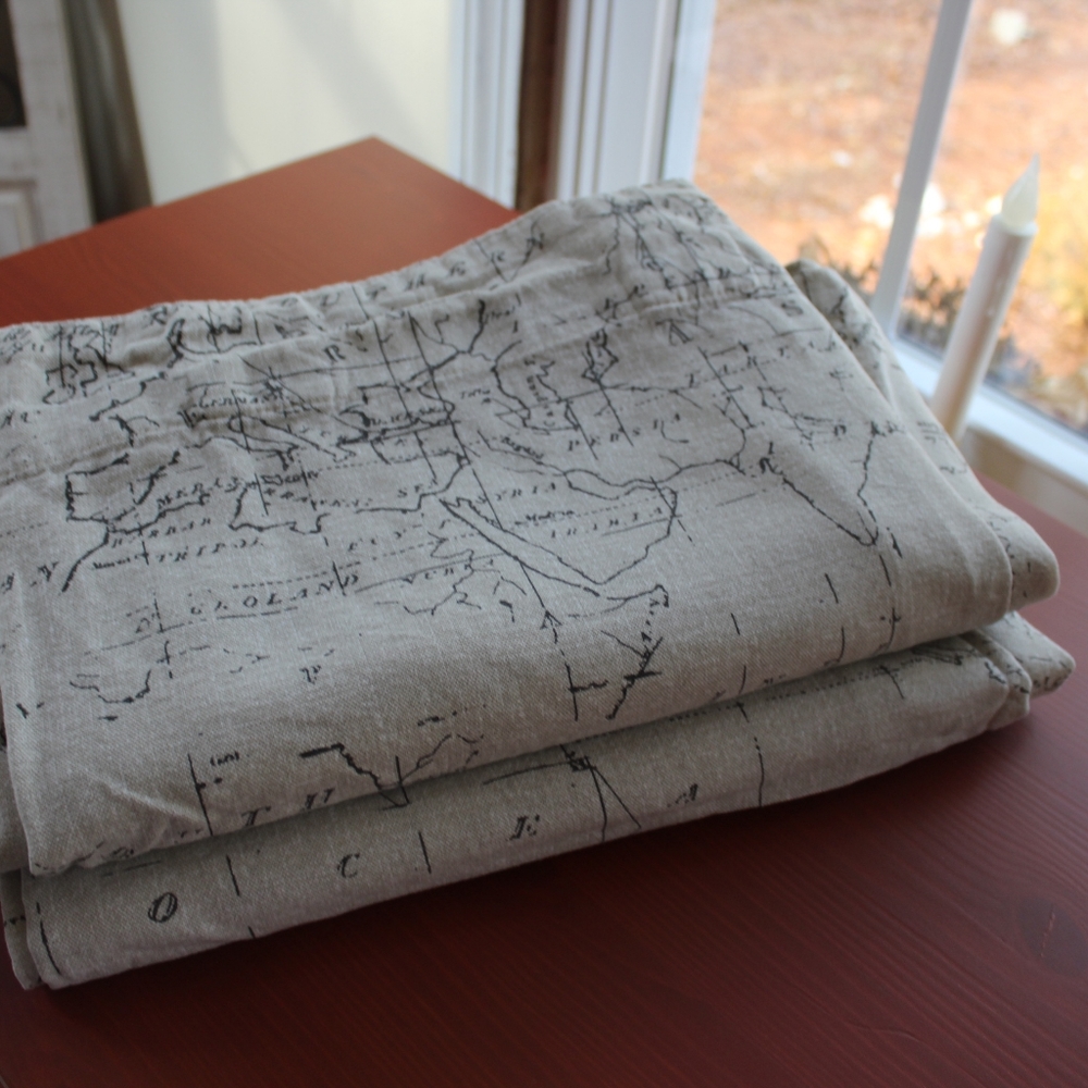 World Map Curtains
